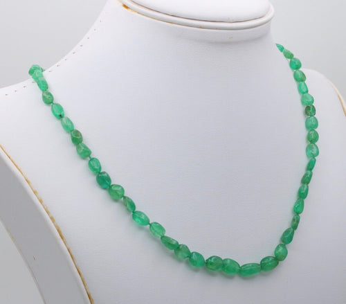 Vintage Designer Emerald 18K Yellow Gold Necklace