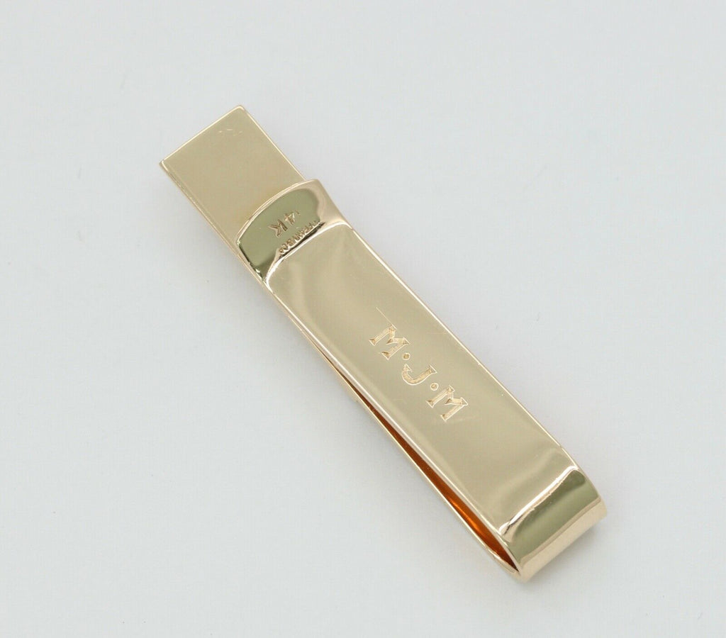 Vintage Tiffany and Co. 14K Yellow Gold Rubies Cross Brushed Finish Money Clip