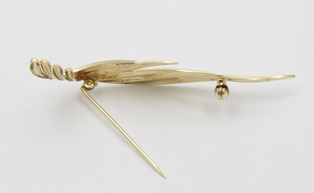 Tiffany and Co. 14K Yellow Gold Angel Wing Brooch Pin Retired Vintage