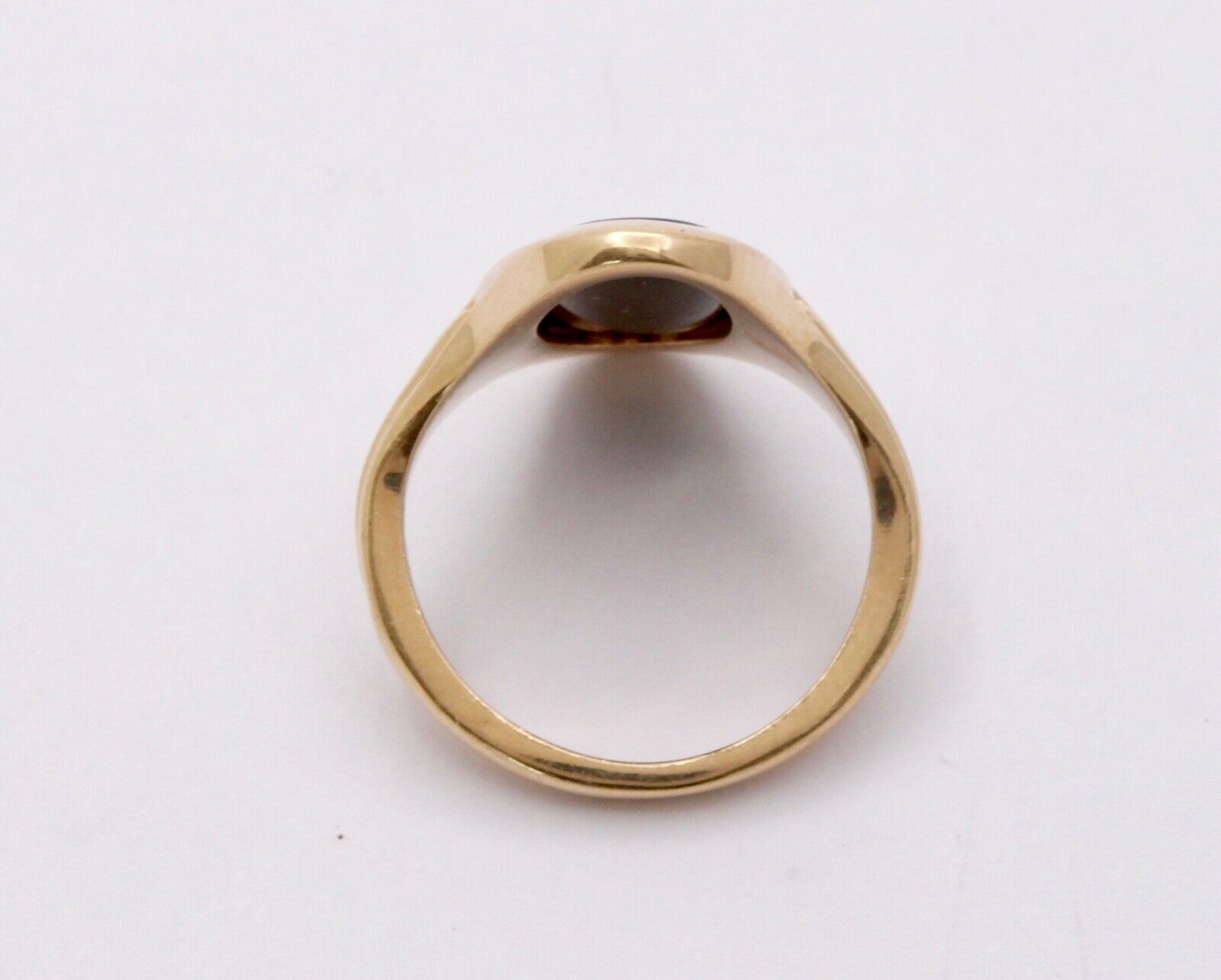 Vintage Black Onyx Signet 14K Yellow Gold Unisex Ring