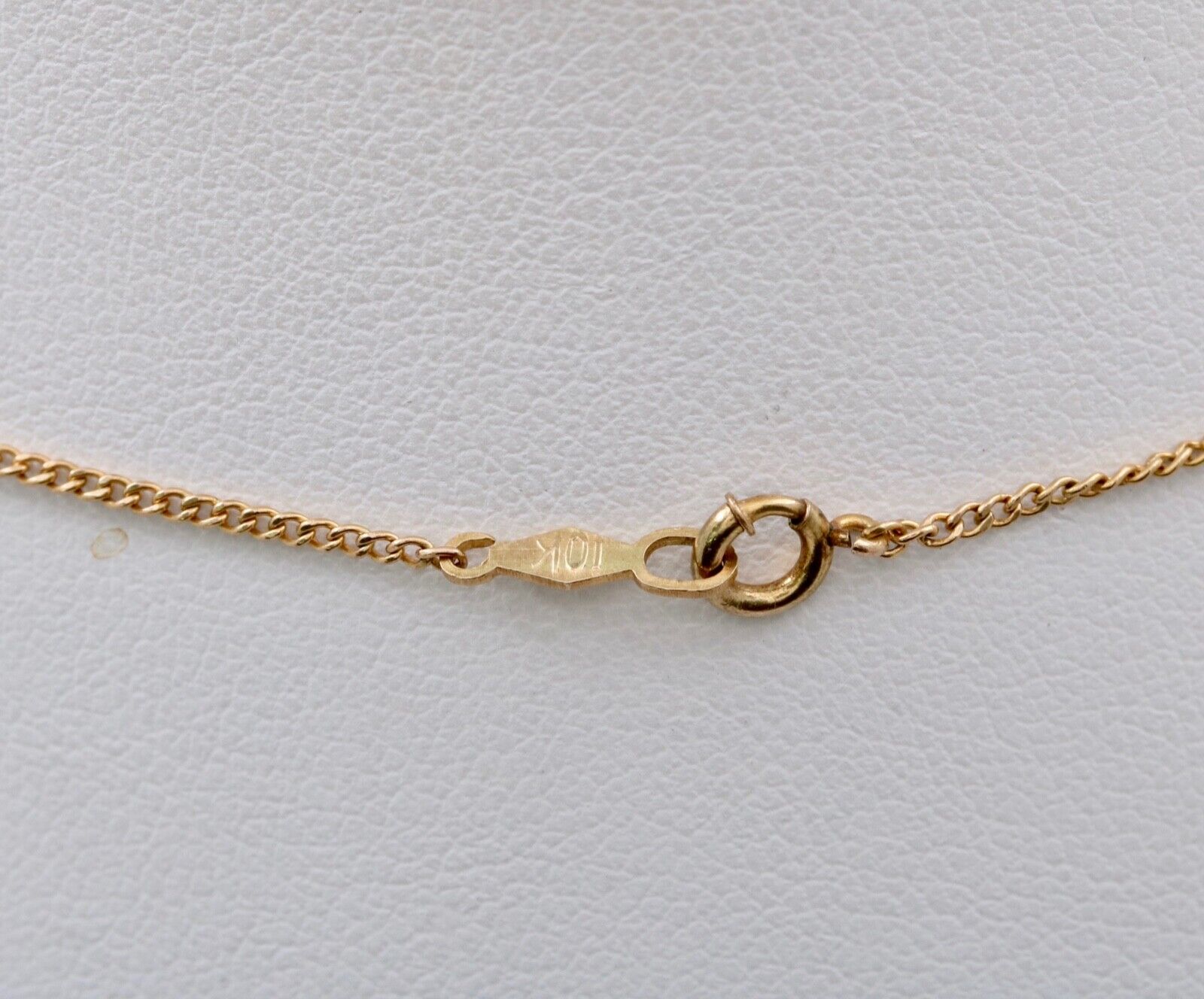 Edwardian Diamond & Pearl Lavaliere Pendant, Antique 10k Yellow Gold Necklace