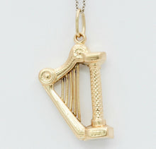 Load image into Gallery viewer, Vintage 14K Yellow Gold Golden Harp Pendant Charm
