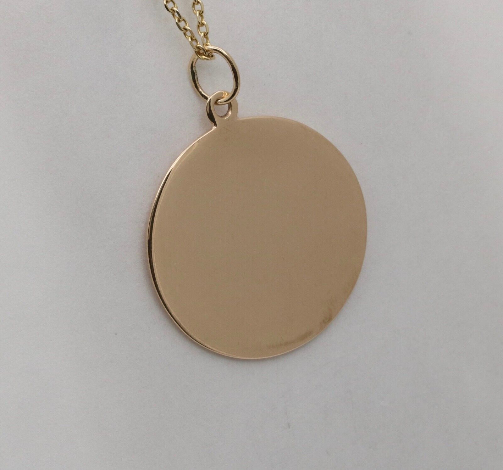 Vintage Tiffany and Co. Circle Medallion 14K Yellow Gold Pendant