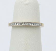 Load image into Gallery viewer, Vintage 14K White Gold Half Eternity DIamond Ring Band
