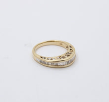 Load image into Gallery viewer, Vintage 14K Gold Diamond Channel Set Ring Band
