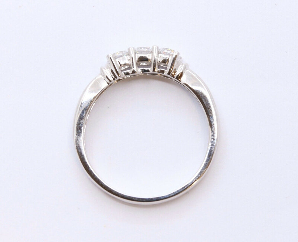 Ladies Vintage Diamonds 10K White Gold Wedding Band
