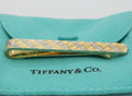 Vintage Tiffany and Co. Diagonally Checkered 18K Yellow White Gold Money Clip