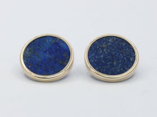 Load image into Gallery viewer, Vintage Ladies Large 14K Lapis Lazuli Earrings
