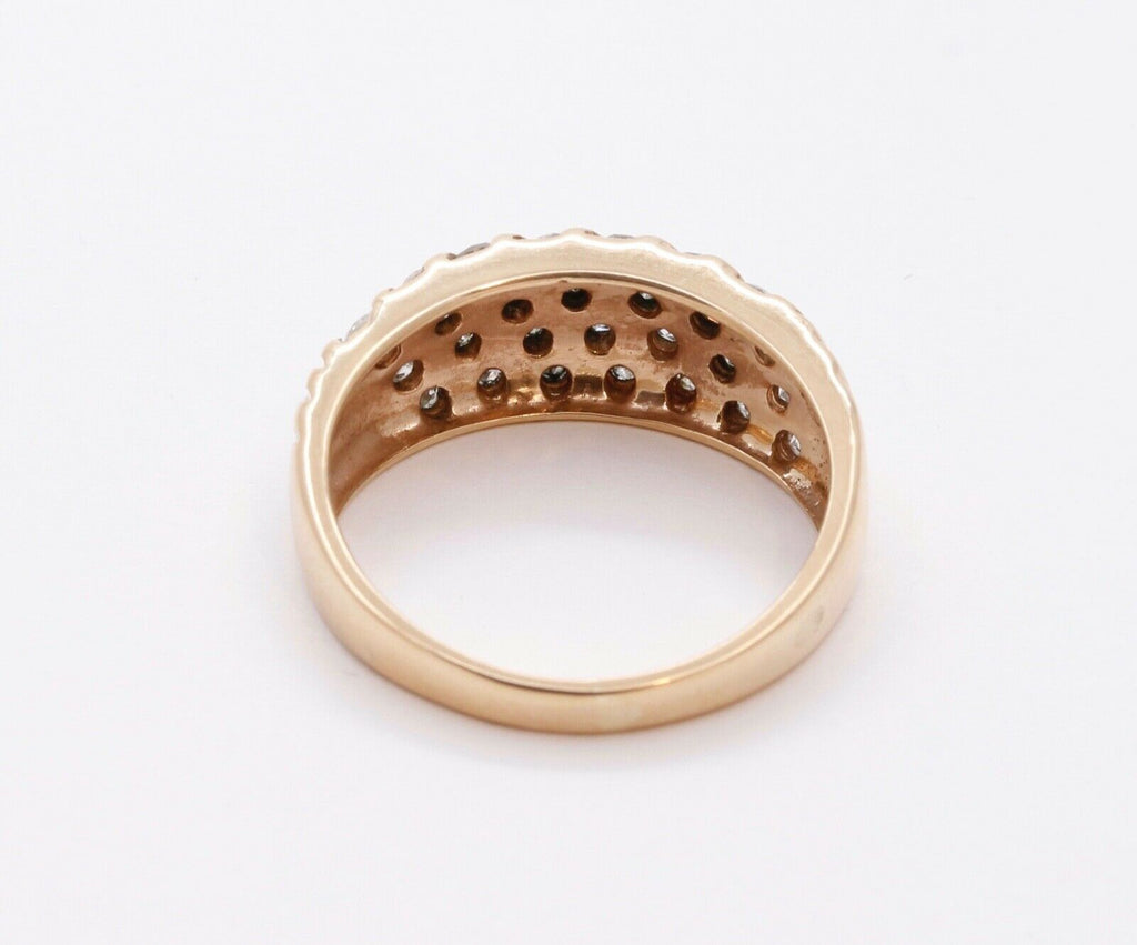 Vintage Ladies Diamonds 14K Yellow Gold Wedding Band Ring