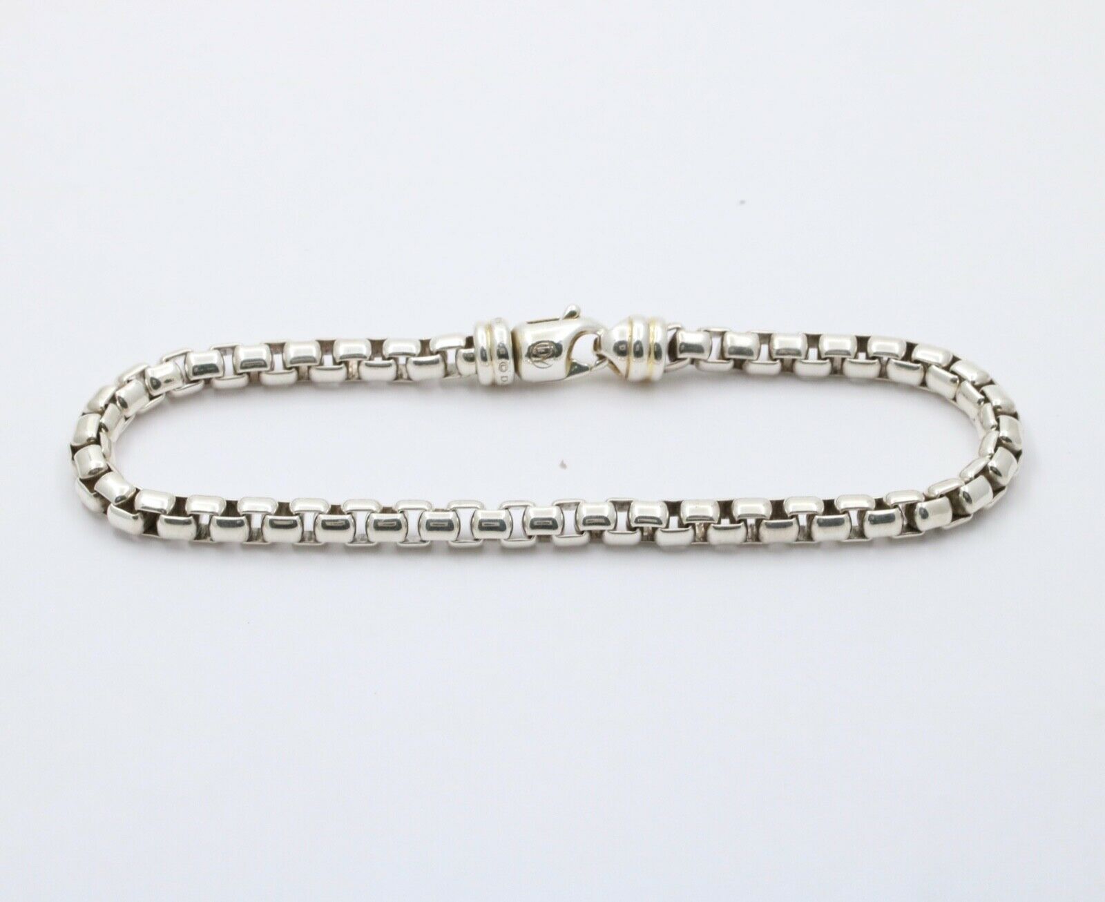 David Yurman Box Link Bracelet 925 Sterling Silver