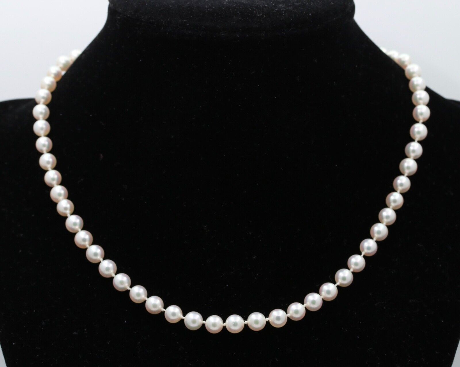 Classic Mikimoto Sterling Silver Cultured Pearl Necklace, June Birthstone.