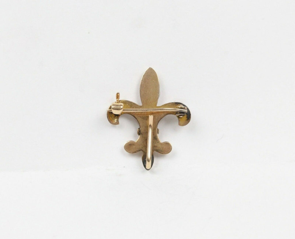 Victorian 12K Fleur De Lis Brooch