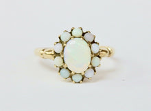 Load image into Gallery viewer, Late Victorian Australian Opal Floral Gold Ring
