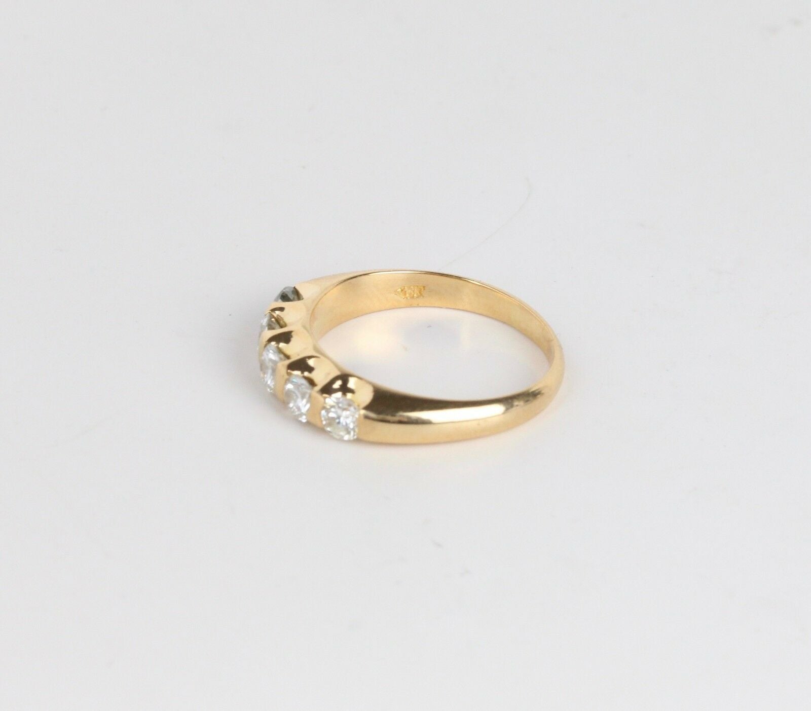 Vintage 1960's Wedding Band with Five Diamonds