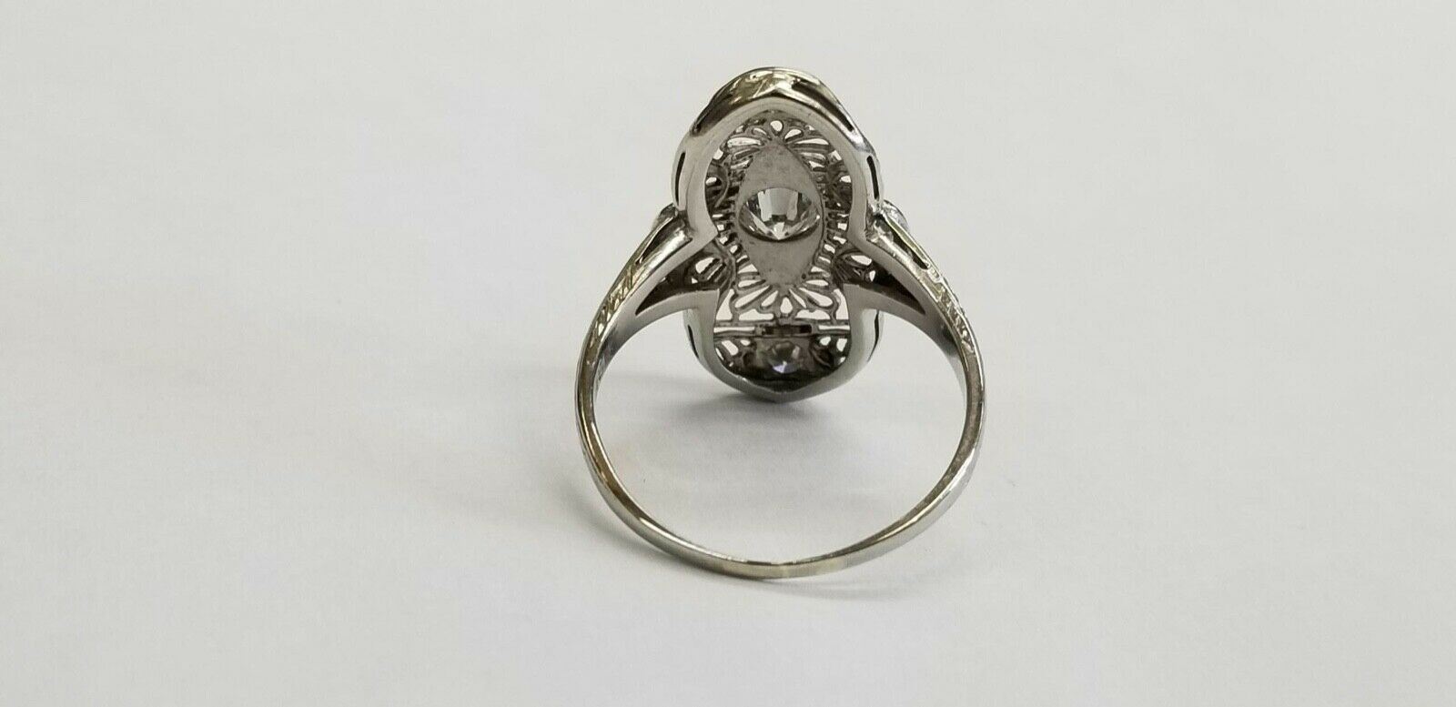 Art Deco Ladies Diamonds Sapphires Platinum Ring