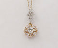 Beautiful Vintage Diamonds 14K Yellow White Gold Pendant