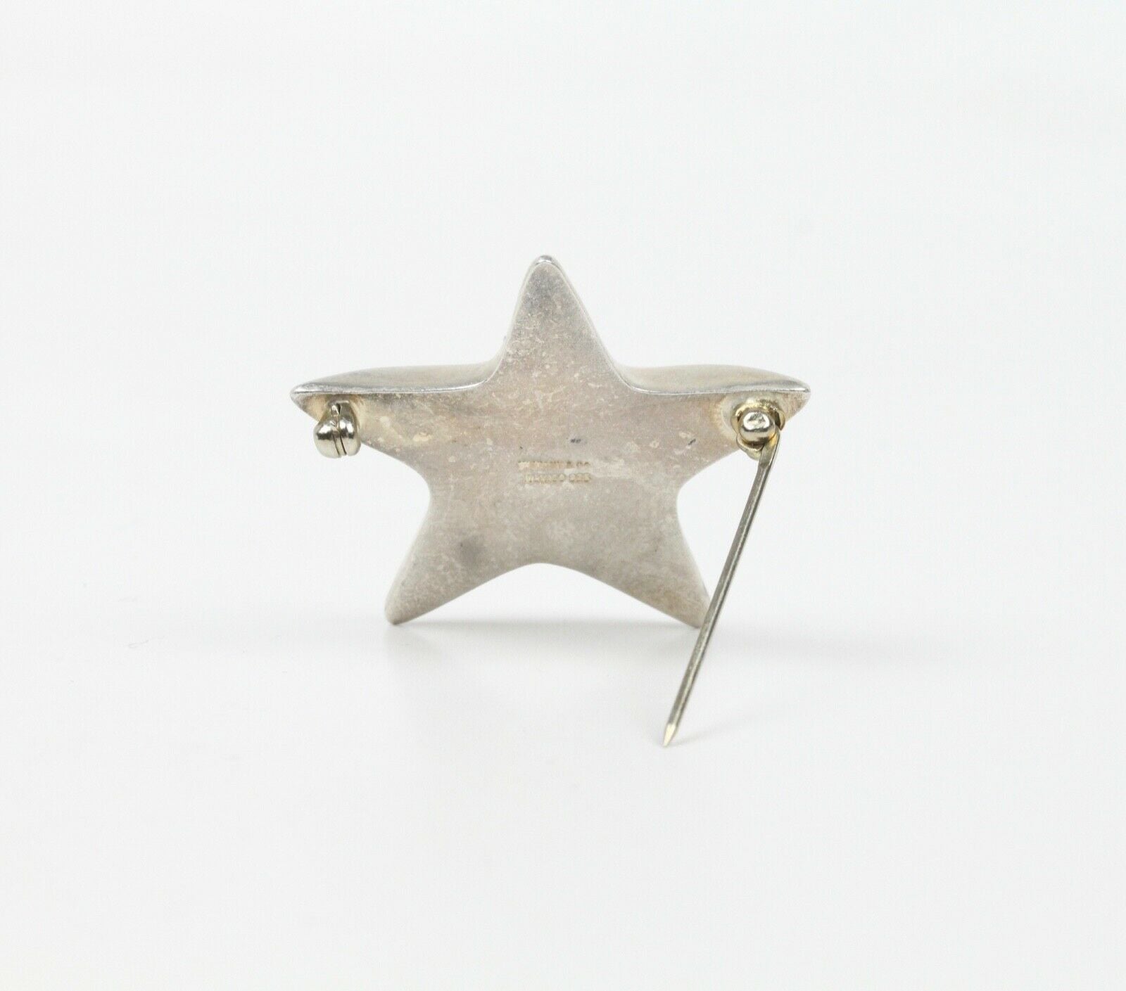 Tiffany and Co. Vintage Puffy Star Brooch Pin 925 Sterling Silver