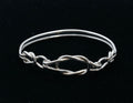 Vintage Square Knot Sterling Silver 925 Bangle