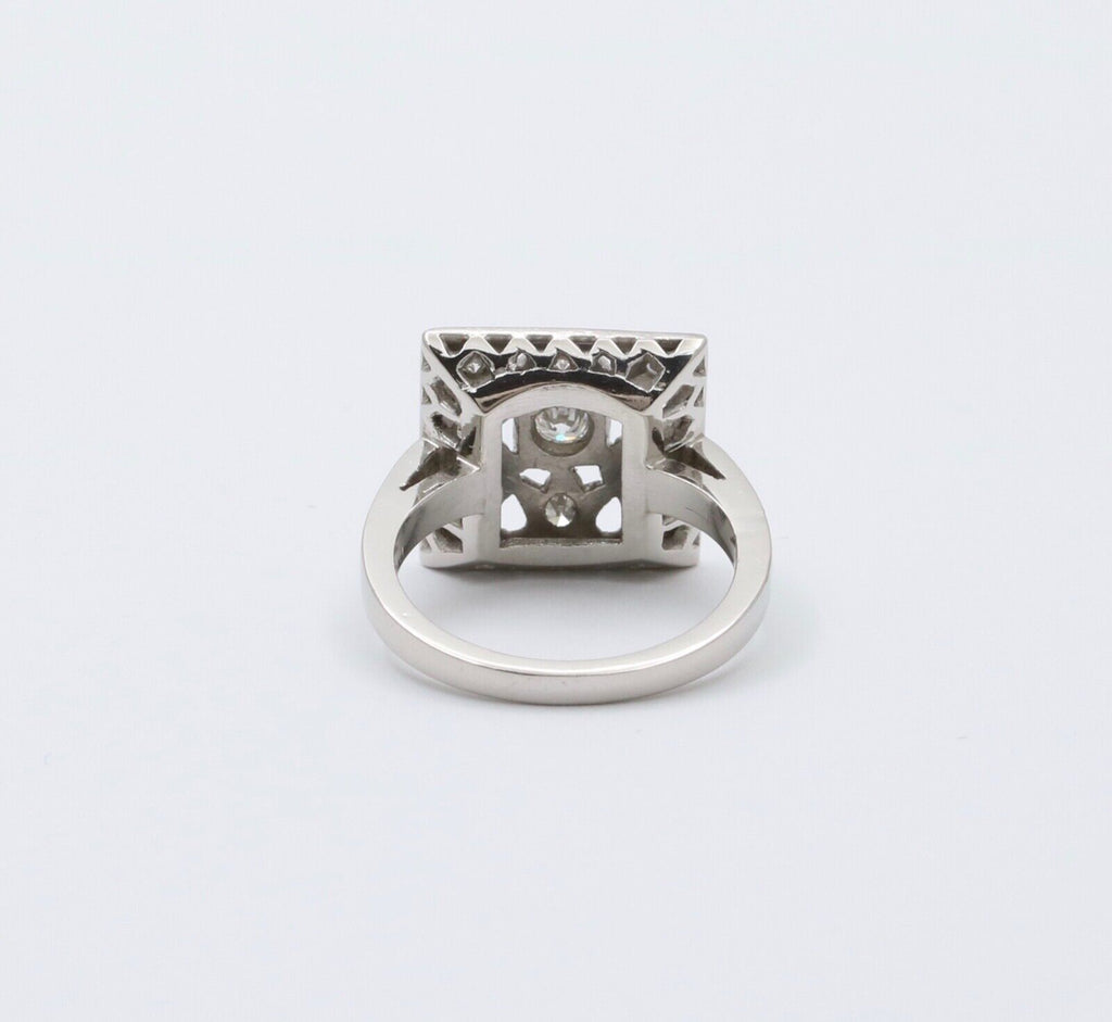 Art Deco Diamonds Platinum Filagree Ring