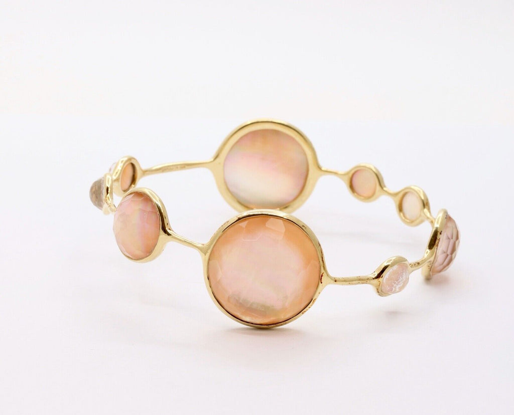 Ippolita Rock Candy Collection 18K YG Bracelet Quartz Mother of Pearl