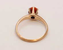 Load image into Gallery viewer, Victorian Ladies Natural Coral 14K Yellow Gold Ring
