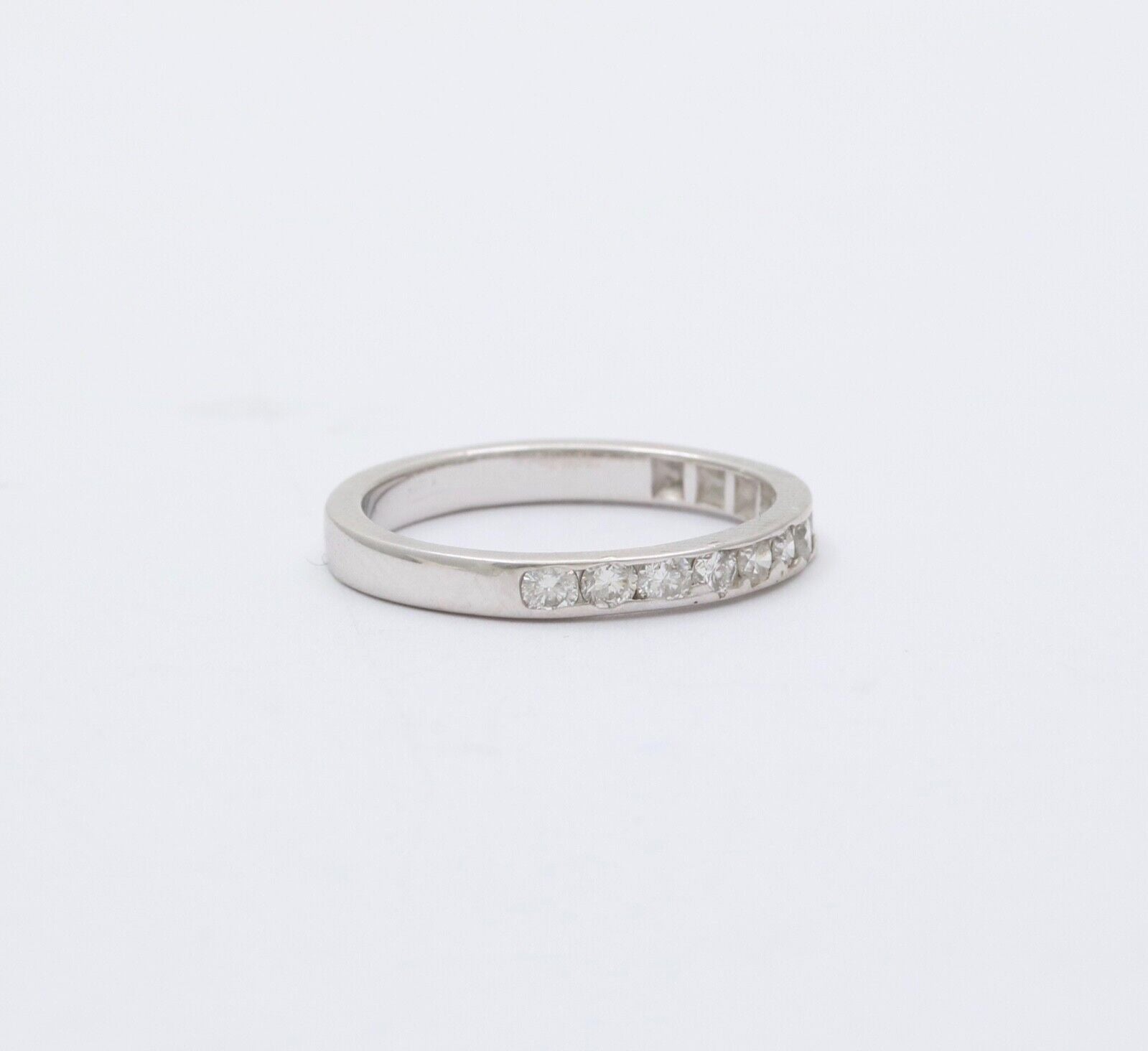 Vintage 14K Gold Half Eternity Ring, Wedding Band.