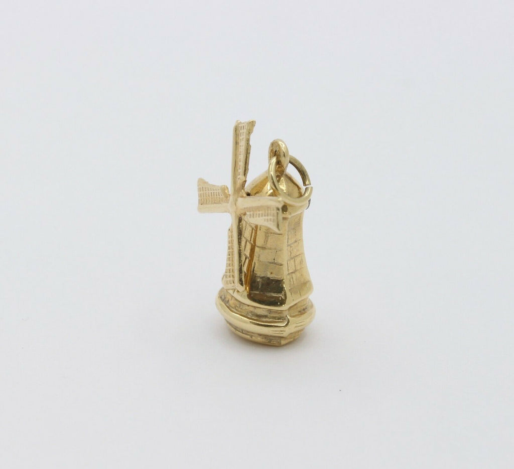 Vintage 14K Yellow Gold Windmill Pendant
