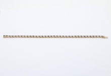 Load image into Gallery viewer, VIntage 14K Yellow Gold Sapphire and Diamond Tennis bracelet
