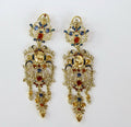 Vintage Percossi Papi MultiStone 18K 925 Opera Earrings