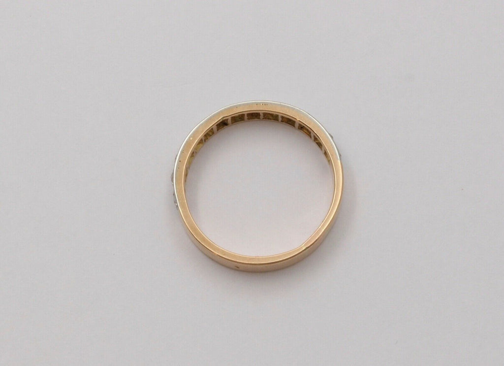 Vintage Emerald Cut Rubies 14K Yellow Gold Wedding Band