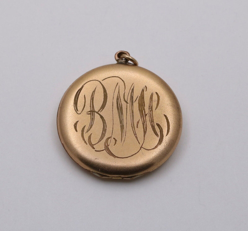 Antique VIctorian Gold Filled Paste Locket Pendant