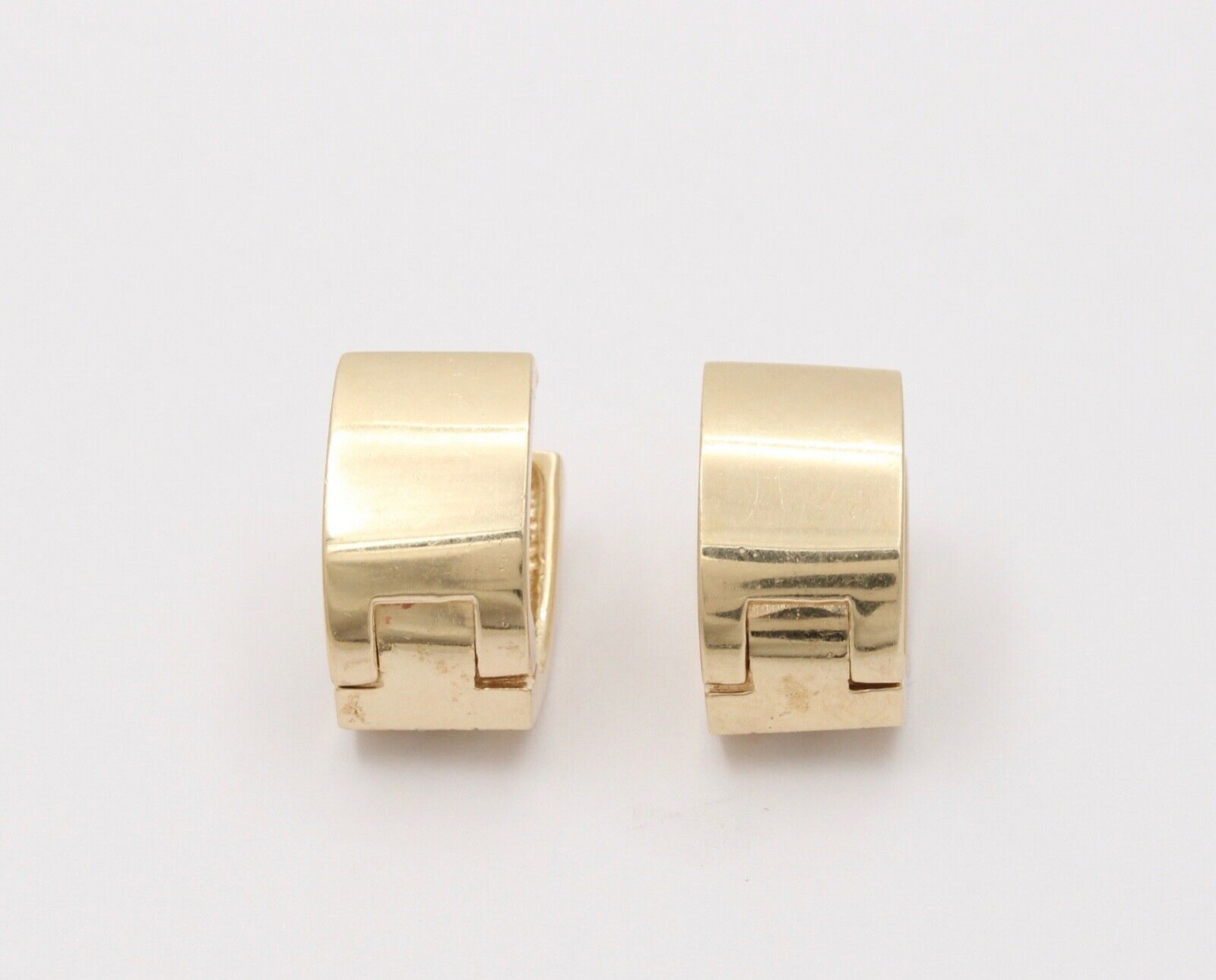 Vintage 14K Yellow Gold Diamond Huggie Earring, Estate Earrings