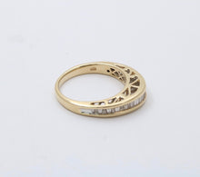 Load image into Gallery viewer, Vintage 14K Gold Diamond Channel Set Ring Band
