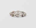 Vintage Infinity Diamond 18K White Gold Eternity Band