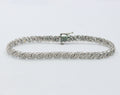 Lovely Ladies Tennis Bracelet 10K White Gold Diamonds