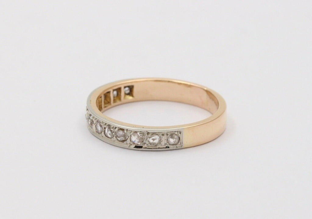 Vintage Emerald Cut Rubies 14K Yellow Gold Wedding Band