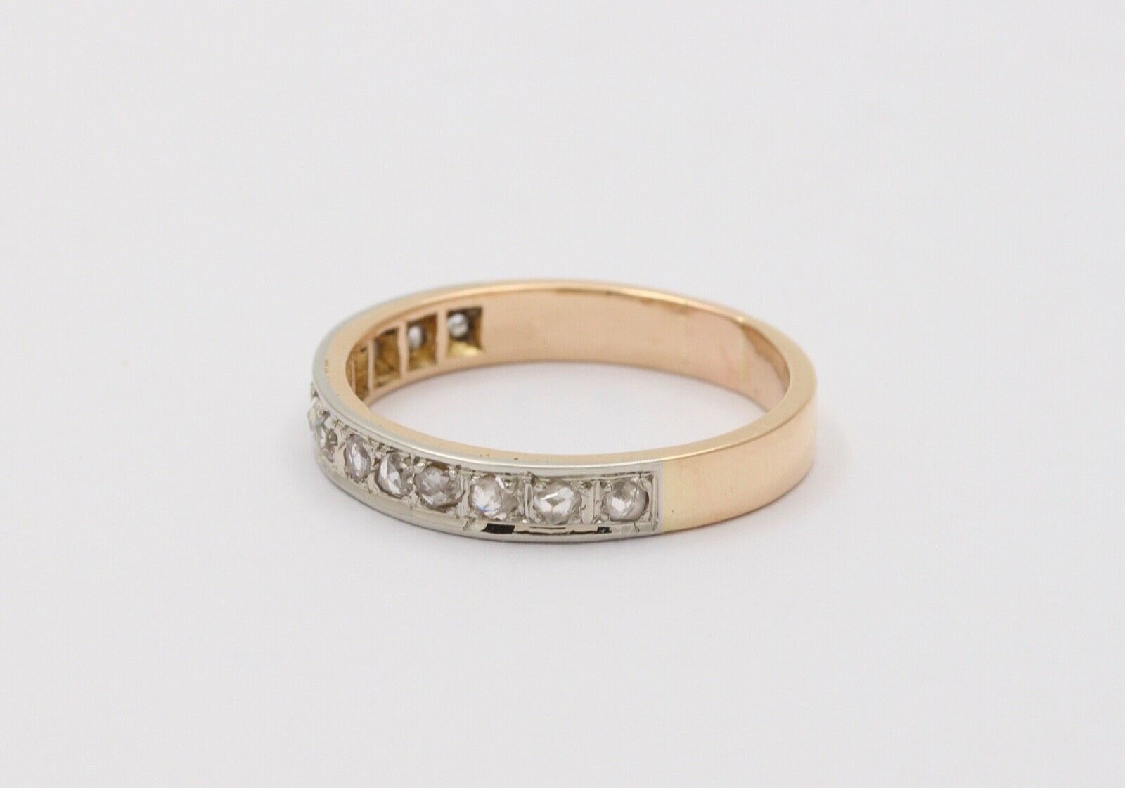 Vintage Emerald Cut Rubies 14K Yellow Gold Wedding Band