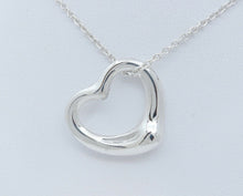 Load image into Gallery viewer, Tiffany and Co Elsa Peretti Spain 925 Floating Heart and Chain Pendant
