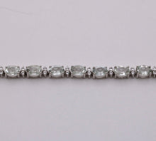 Load image into Gallery viewer, Vintage Green Quartz Sterling Silver Link Bracelet
