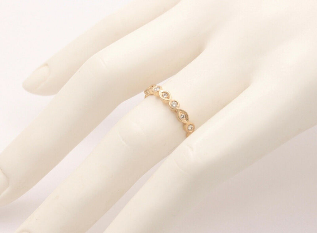 The Classic 18K Yellow Gold Diamond Eternity Ring , Wedding Band.