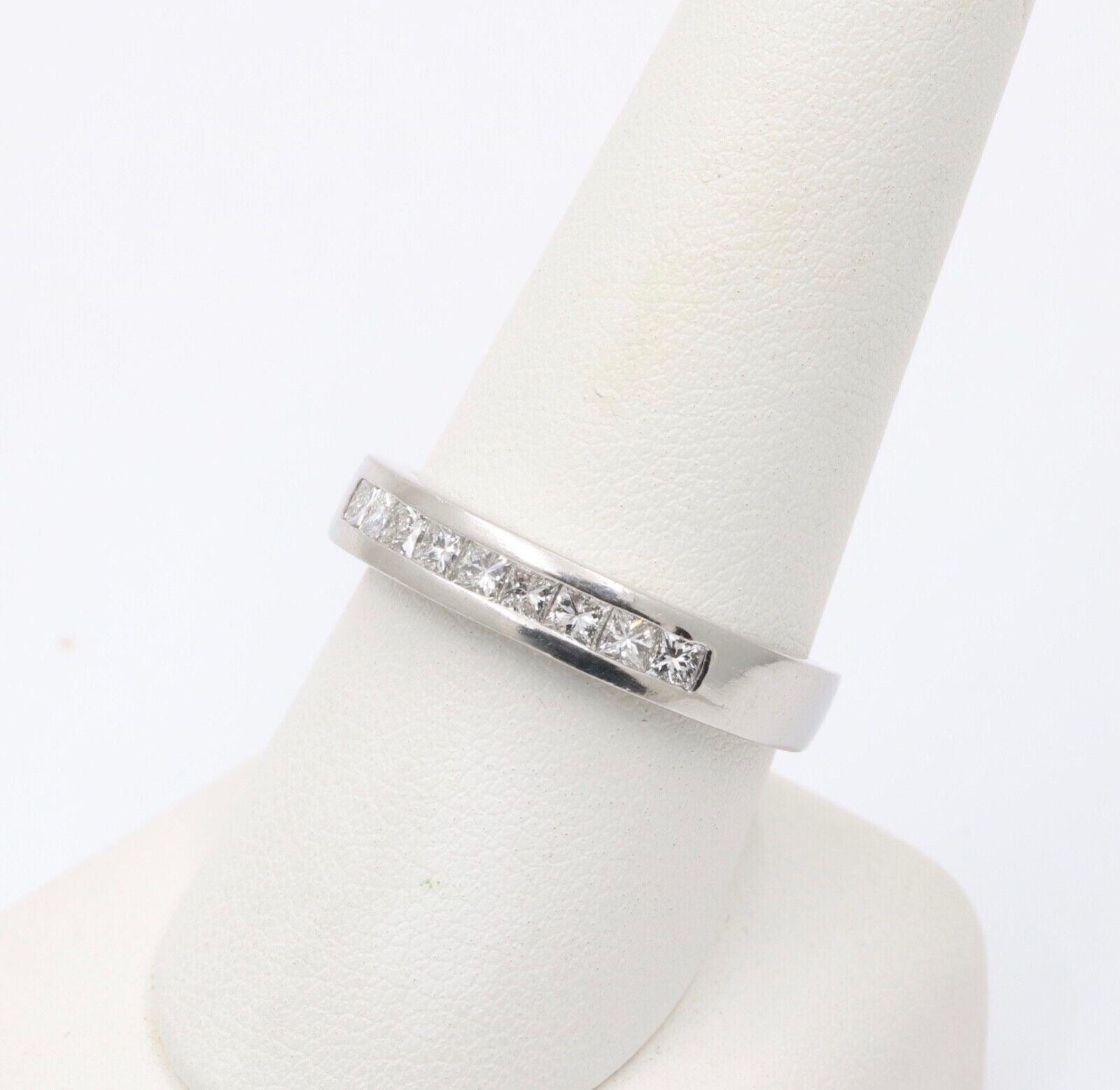 Vintage Men's Diamonds Platinum Ring Band