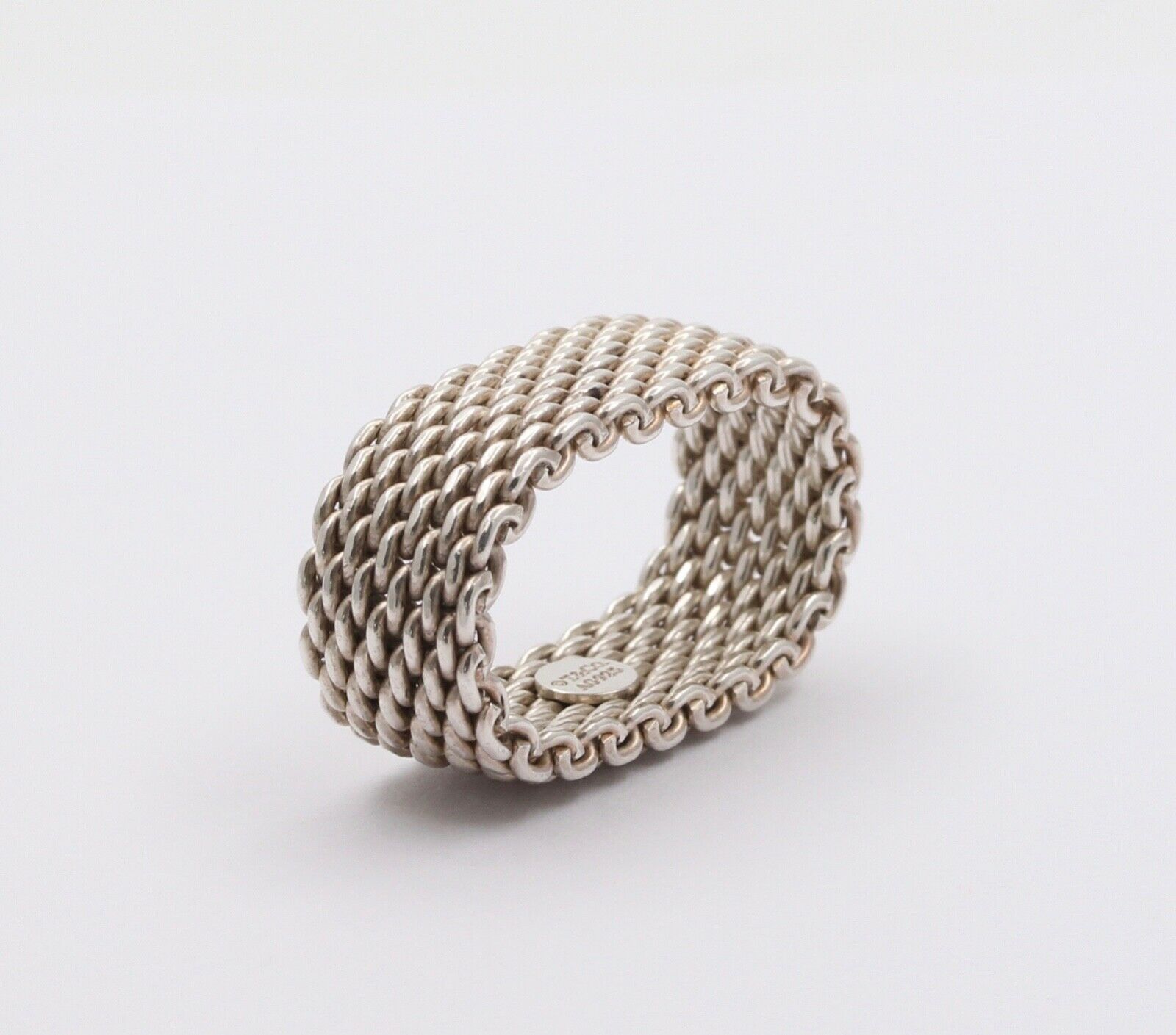 Tiffany and Co Mesh 925 Sterling Silver Ring