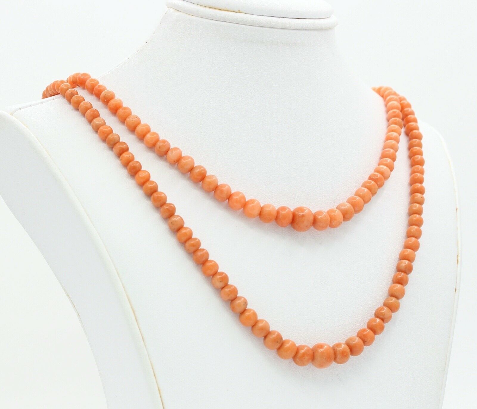 Victorian Coral Double Strand Necklace