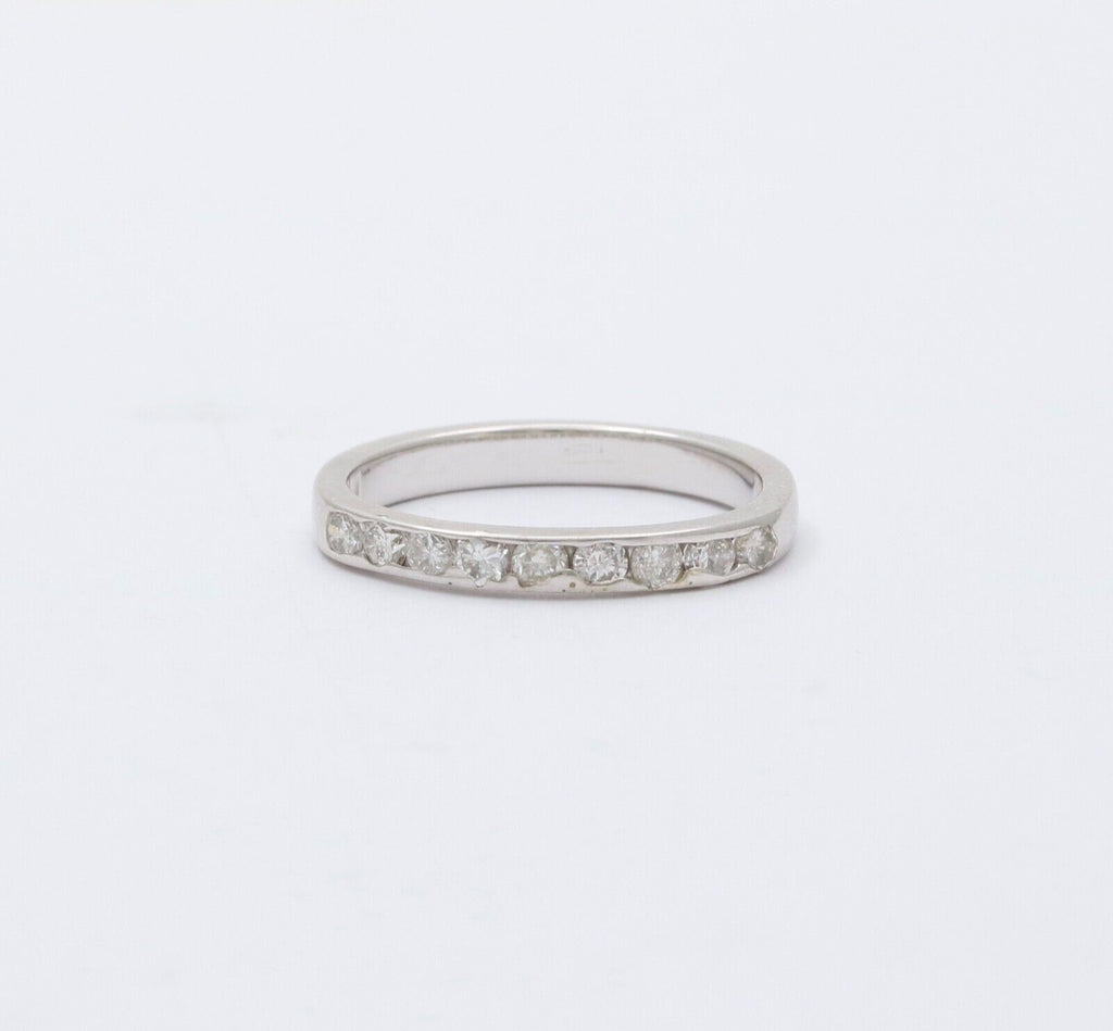 Vintage 14K Gold Half Eternity Ring, Wedding Band.