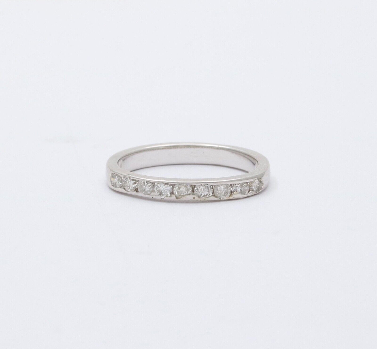 Vintage 14K Gold Half Eternity Ring, Wedding Band.