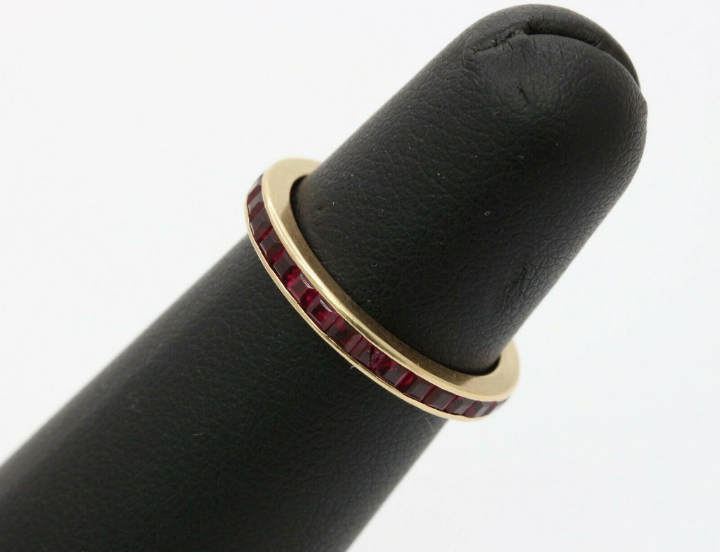 Vintage 14K Yellow Gold Ruby Eternity Band