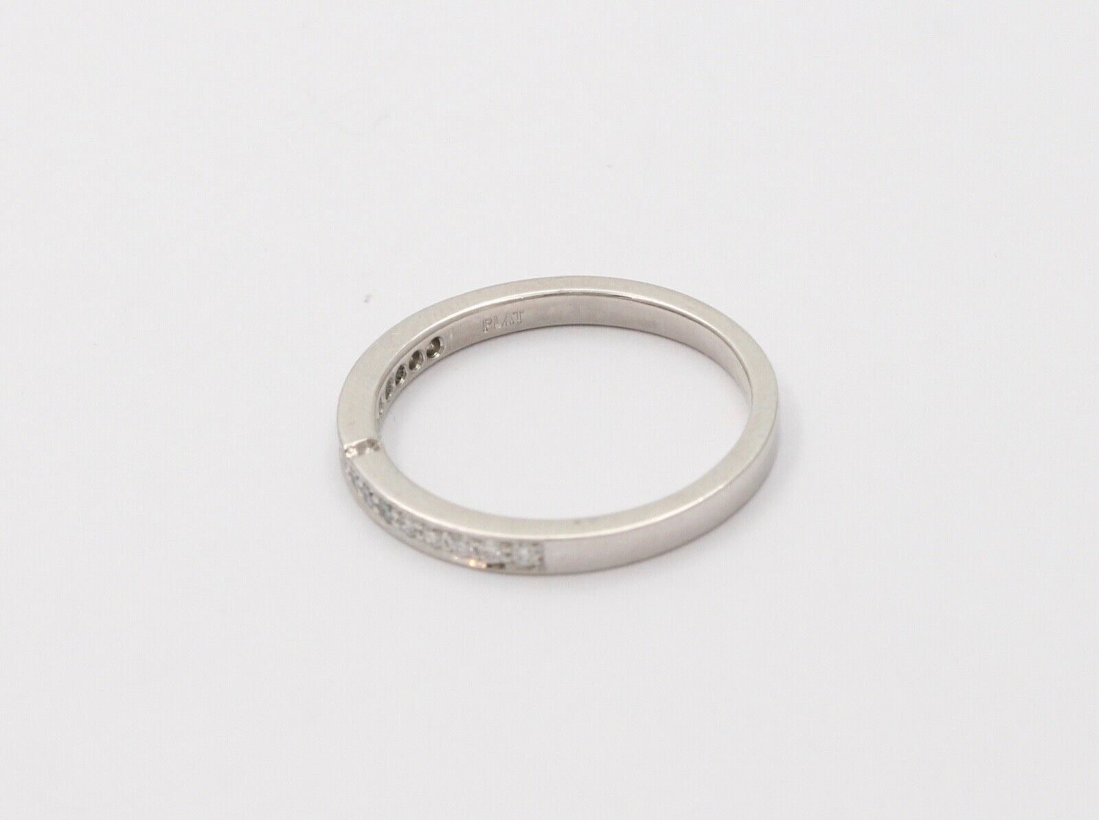 Vintage Diamonds Platinum Stacking Wedding Band