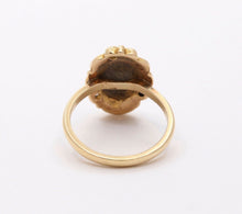 Load image into Gallery viewer, Victorian Opal Old Mine Diamonds 14K Yellow Gold Ring
