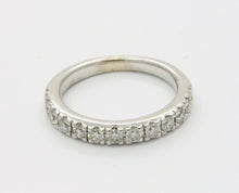 Load image into Gallery viewer, Vintage 14K White Gold Half Eternity Wedding Band
