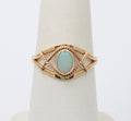 Cool Vintage Opal 14K Yellow Gold Ring